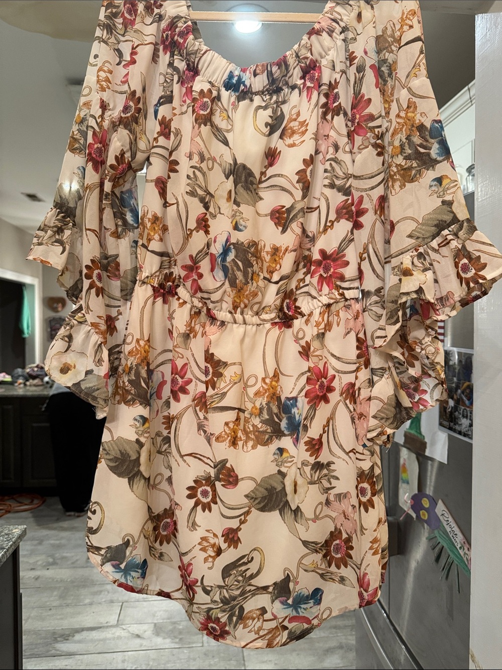 Floral off shoulder dress